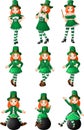 Cartoon women leprechaun collection set