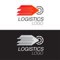 Logistic company logo template. Arrow moving fast dynamic icon. Target icon. Business logo. Arrow vector. Delivery service logo. Royalty Free Stock Photo