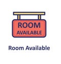 Rooms Available Isolated Vector Icon which can easily modify or edit Royalty Free Stock Photo