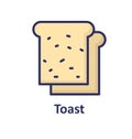 Toast Isolated Vector Icon which can easily modify or edit Royalty Free Stock Photo