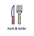 Utensil Isolated Vector Icon which can easily modify or edit Royalty Free Stock Photo