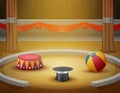 Cartoon circus arena indoor area Royalty Free Stock Photo