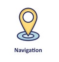 Map Pin Isolated Vector Icon which can easily modify or edit Royalty Free Stock Photo