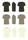 T shirt brown tone vector with white background.