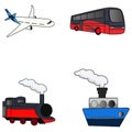 Transport set illustration Royalty Free Stock Photo