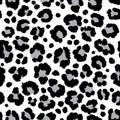 Print texture repeating seamless pattern snow leopard jaguar white leopard Royalty Free Stock Photo