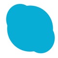 blue cloud logo flat icon