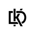 DK letter combination logo icon