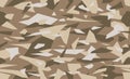 Camouflage pattern. Brown sand seamless texture, vector illustration. Triangular ÃÂamo print background.