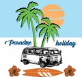 Printbeetle bus travel for holiday such a journey paradise Royalty Free Stock Photo