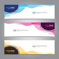 Vector abstract web banner design template.