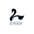 Swan logo vector. Swan logo template. Poultry logo vector. Poultry logo template