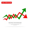 Inflation and deflation graph, Business Graph Icon. vector illustration Royalty Free Stock Photo