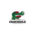 Crocodile logo . Reptile logo template. Dengerous animal logo Royalty Free Stock Photo