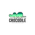 Crocodile logo . Reptile logo template. Dengerous animal logo Royalty Free Stock Photo