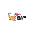 Crocodile logo . Reptile logo template. Dengerous animal logo Royalty Free Stock Photo