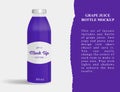 Grape bottle juice mockup.