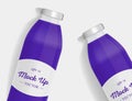 Grape bottle juice mockup.