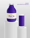 Grape bottle juice mockup.