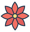 Flower Vector Icon which can easily modified or edit Royalty Free Stock Photo