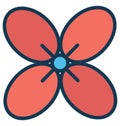 Blossom Vector Icon which can easily modified or edit Royalty Free Stock Photo