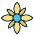 Bee flower Vector Icon which can easily modified or edit Royalty Free Stock Photo