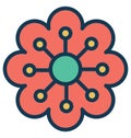 Print Bloom Vector Icon which can easily modified or edit Royalty Free Stock Photo