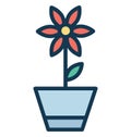 Flower Vector Icon which can easily modified or edit Royalty Free Stock Photo