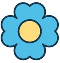 Daisy Vector Icon which can easily modified or edit Royalty Free Stock Photo