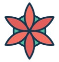 Aster Vector Icon which can easily modified or edit Royalty Free Stock Photo