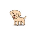 Vector cartoon character cute labrador retriever puppy dog