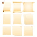 Set of Collection blank papers