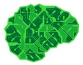 Vector printed circuit board human brain.