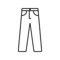 Pants flat icon line stroke vector logo