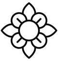 Flower Vector Icon which can easily modified or edit Royalty Free Stock Photo