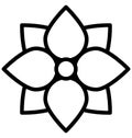 Flower Vector Icon which can easily modified or edit Royalty Free Stock Photo