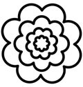 Flower Vector Icon which can easily modified or edit Royalty Free Stock Photo