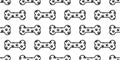 Dog bone seamless pattern paw vector footprint pet Halloween scarf isolated french bulldog cartoon repeat wallpaper illustration t