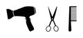 Hair dressers salon icons