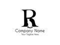 Abstract,Unique and minimal alphabet letter R with a hidden cat Royalty Free Stock Photo