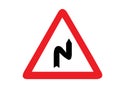 Traffic signs vector, more curves first to the right Vector