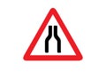 Both Sides Ahead Sign Vector