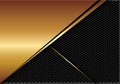Abstract glossy gold on dark hexagon mesh design modern luxury futuristic background vector Royalty Free Stock Photo