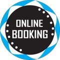 Web button classic online booking button white background