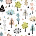 Amazing forest seamless pattern