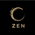 Brush Painting - Enso Zen Circle Vector Zen logo - Vector