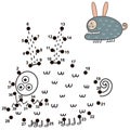 Connect the dots and draw a cute monster. Numbers game for children