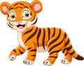 Cartoon funny baby tiger