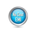 No cost EMI web button classic blue button white background
