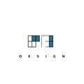 Interior design logo. Vector. Linear design emblem